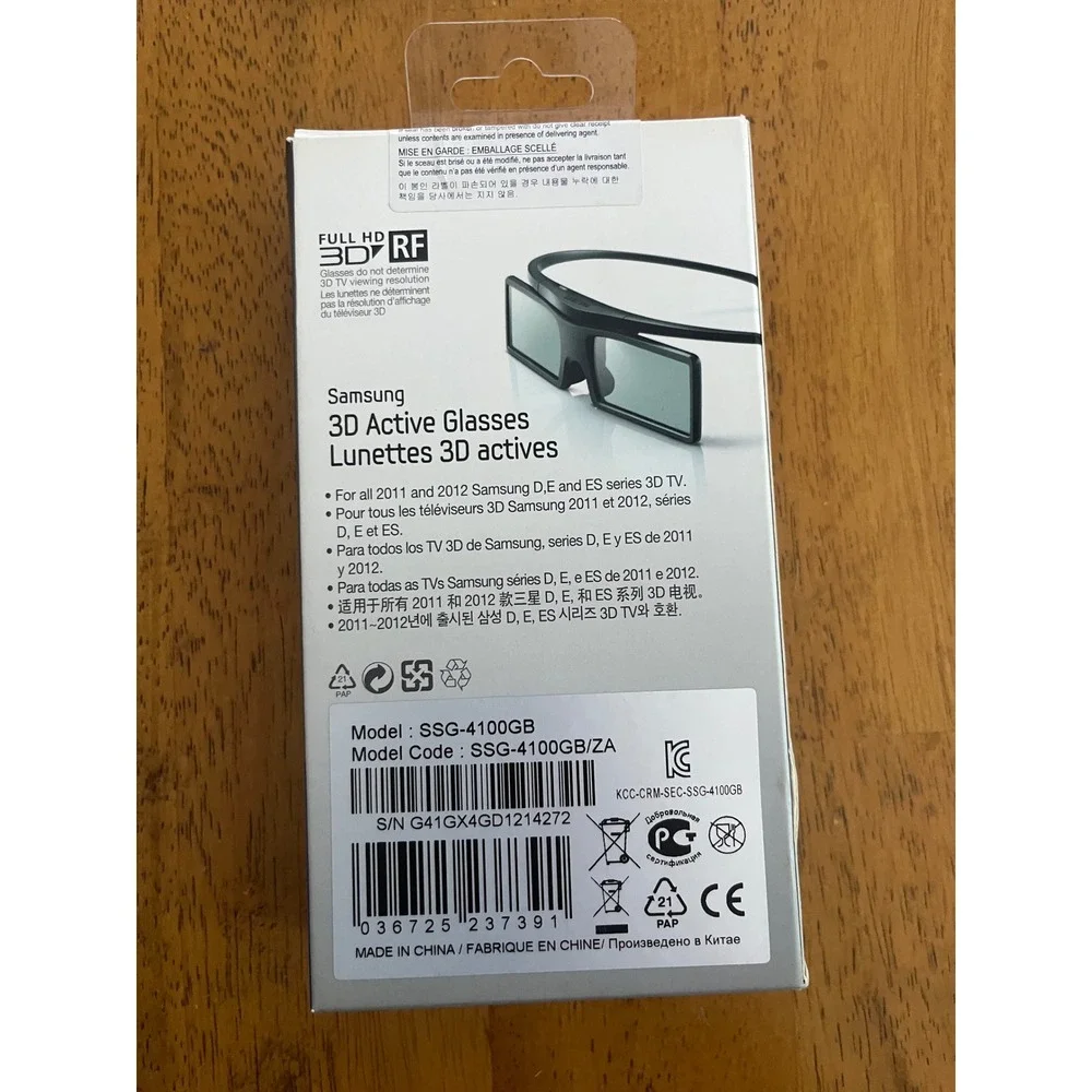 Samsung SSG-4100GB 3D Active Glasses for‎ 3D Supported 2011~2012 TVs